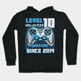 10th Birthday Gamer 10 Year Old Bday Boy Ten Son Hoodie